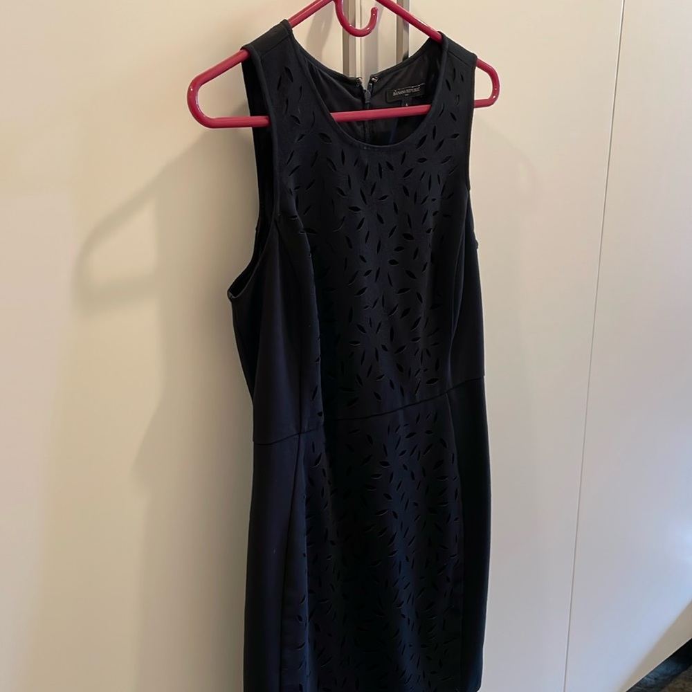 Banana republic factory sleeveless dress with cutout layer